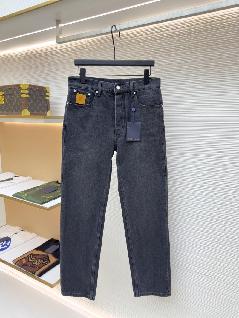 wsxc1760132141312_0.jpg LV Patchwork Letter Denim Jeans - 图片 1