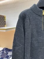 LV Jacquard Half-Zip High-Neck Long-Sleeve Sweater - 图片 4
