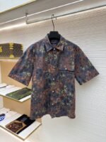 LV Printed Short-Sleeve Workwear Shirt