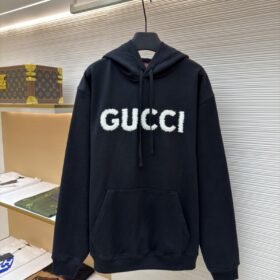 Gucci Logo Letter Print Hooded Long-Sleeve Sweatshirt