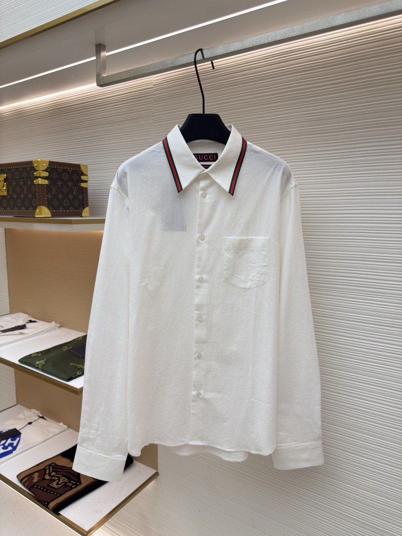 wsxc1760133596692_0.jpg Gucci Pointed Collar Single-Button Long-Sleeve Shirt - 图片 1