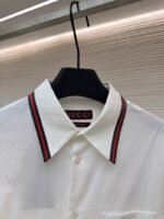 Gucci Pointed Collar Single-Button Long-Sleeve Shirt - 图片 3