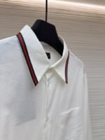 Gucci Pointed Collar Single-Button Long-Sleeve Shirt - 图片 8