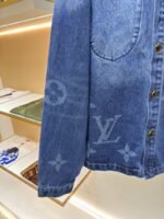 LV Denim Lapel Single-Breasted Long-Sleeve Jacket - 图片 6