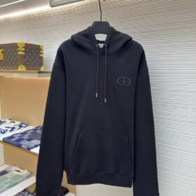 Dior Logo Embroidered Long-Sleeve Hoodie 1