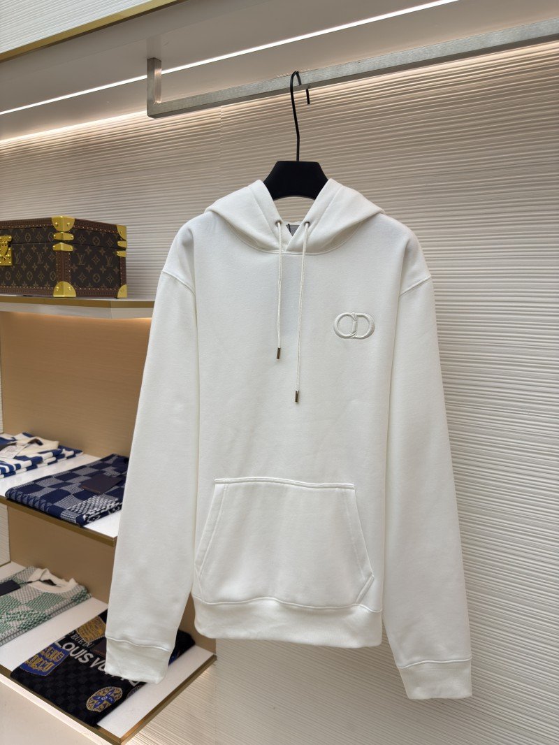 wsxc1760149761385_0.jpg Dior Logo Embroidered Long-Sleeve Hoodie 2 - 图片 1