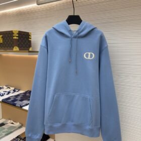 Dior Logo Embroidered Long-Sleeve Hoodie 4