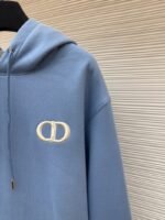 Dior Logo Embroidered Long-Sleeve Hoodie 4 - 图片 5