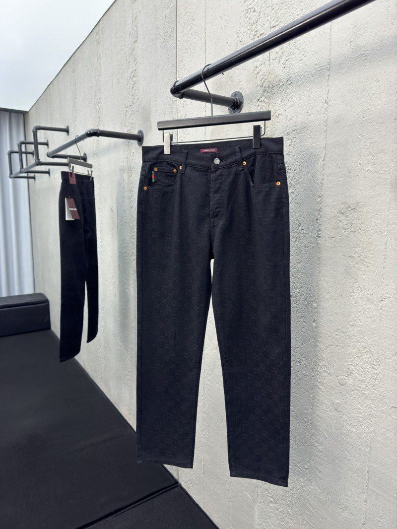 wsxc1760150516153_0.jpg Gucci Jacquard Letter Tapered Casual Pants - 图片 1