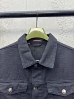 Gucci Jacquard Point Collar Single-Button Long-Sleeve Denim Jacket - 图片 3