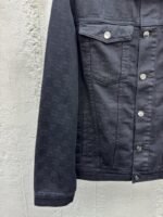 Gucci Jacquard Point Collar Single-Button Long-Sleeve Denim Jacket - 图片 6