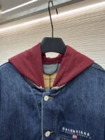 Balenciaga Embroidered Denim Hooded Jacket - 图片 3