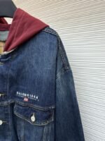 Balenciaga Embroidered Denim Hooded Jacket - 图片 5