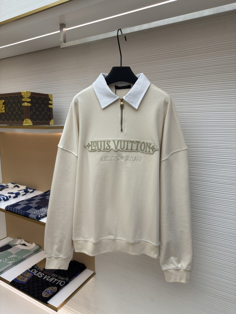 wsxc1760155364032_0.jpg LV Half-Zip Letter Logo Long-Sleeve Sweatshirt - 图片 1