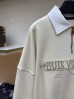 LV Half-Zip Letter Logo Long-Sleeve Sweatshirt - 图片 4
