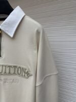 LV Half-Zip Letter Logo Long-Sleeve Sweatshirt - 图片 5