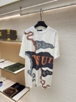 LV Letter Print Short-Sleeve T-Shirt