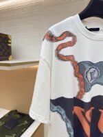LV Letter Print Short-Sleeve T-Shirt - 图片 4