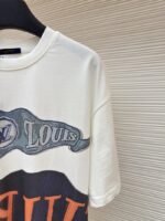 LV Letter Print Short-Sleeve T-Shirt - 图片 5