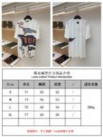 LV Letter Print Short-Sleeve T-Shirt - 图片 10