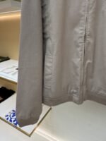 LV Letter Print Lapel Zipper Long-Sleeve Pilot Jacket - 图片 6