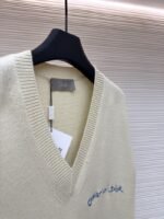 Dior Letter Embroidered Sleeveless Knit Vest - 图片 8