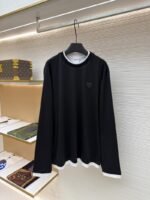 Prada Solid Color Crew Neck Long Sleeve Sweatshirt