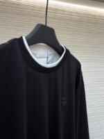 Prada Solid Color Crew Neck Long Sleeve Sweatshirt - 图片 8