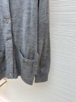 Chanel Solid Color Crew Neck Single-Button Long-Sleeve Knit Sweater 2 - 图片 7