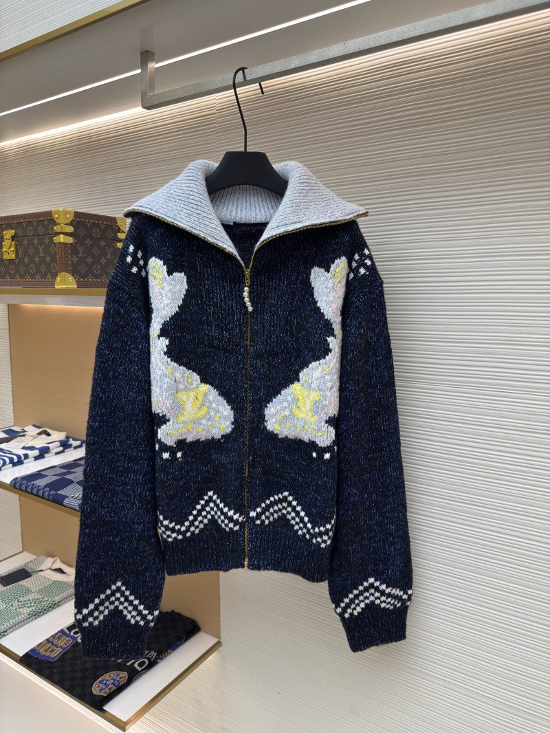 wsxc1760163052995_0.jpg LV Zipper Knit Waist-cinching Jacket - 图片 1