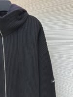 Balenciaga Solid Color Zipper Long-Sleeve Knit Sweater - 图片 6