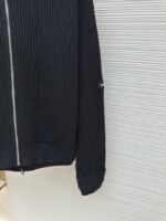 Balenciaga Solid Color Zipper Long-Sleeve Knit Sweater - 图片 8