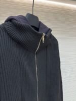 Balenciaga Solid Color Zipper Long-Sleeve Knit Sweater - 图片 9