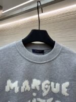 LV Embroidered Rowen Cuff-Printed Letter Sweatshirt - 图片 3