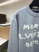 LV Embroidered Rowen Cuff-Printed Letter Sweatshirt - 图片 4