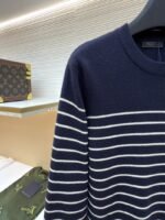 Prada Striped Embroidered Button-Side Sweater - 图片 4