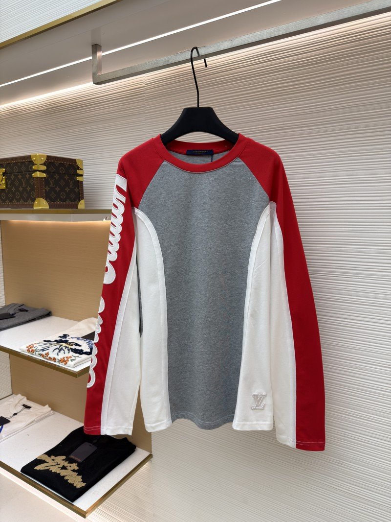 wsxc1762740780516_0.jpg LV Ski Collection Long-Sleeve Crew Neck Color-Block T-Shirt - 图片 1