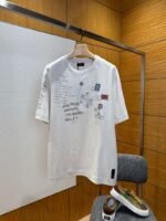 Fendi Stamp Print Crew Neck Short Sleeve