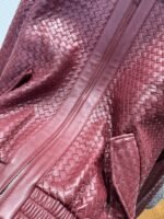 Bottega Veneta Woven Leather Jacket Coat - 图片 4