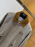 Miu Miu Checkered Patchwork Embroidered Jacket Coat - 图片 3