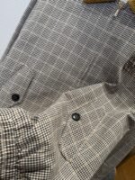 Miu Miu Checkered Patchwork Embroidered Jacket Coat - 图片 5