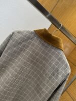 Miu Miu Checkered Patchwork Embroidered Jacket Coat - 图片 7