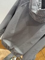 Miu Miu Woven Plaid Hooded Long-Sleeve Jacket - 图片 7
