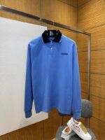 Miu Miu Color-Blocked Double-Layer Collar Embroidered Polo Shirt