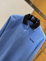 Miu Miu Color-Blocked Double-Layer Collar Embroidered Polo Shirt - 图片 3