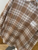 Miu Miu Checkered Embroidered Long-Sleeve Shirt 2 - 图片 4