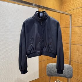 Miu Miu Cinched Waist Zipper Jacket Coat