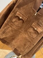 Miu Miu Suede Jacket Coat - 图片 4