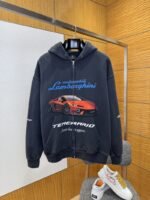 Balenciaga Collaboration Car Zipper Hooded Sweatshirt