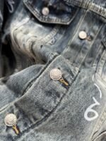 Balenciaga Graffiti-Printed Hand-Painted Washed Denim Jacket - 图片 6